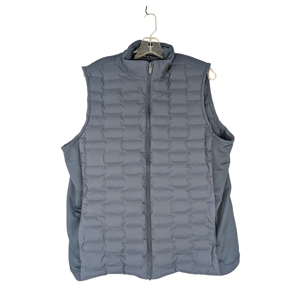 Adidas Frostguard Padded Vest Mens Medium Blue Full-Zip Golf